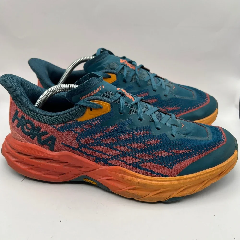 Hoka Speedgoat 5 Womens Trail Running Shoes Blue Coral Hiking outdoor lace
